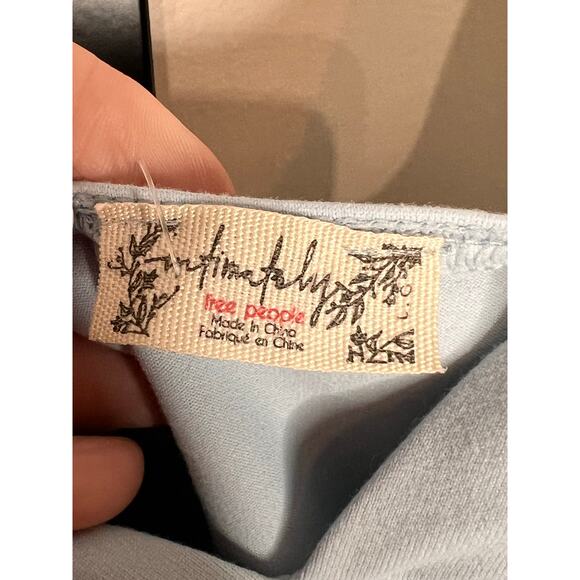 Intimately by Free People Cap Sleeve Duo Corset Cami Top Sky Blue Womens L NWT - Picture 5 of 6